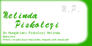 melinda piskolczi business card